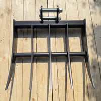 Rechen 90 cm für Minibagger breiter Rechen inkl. 2 Montagebolzen