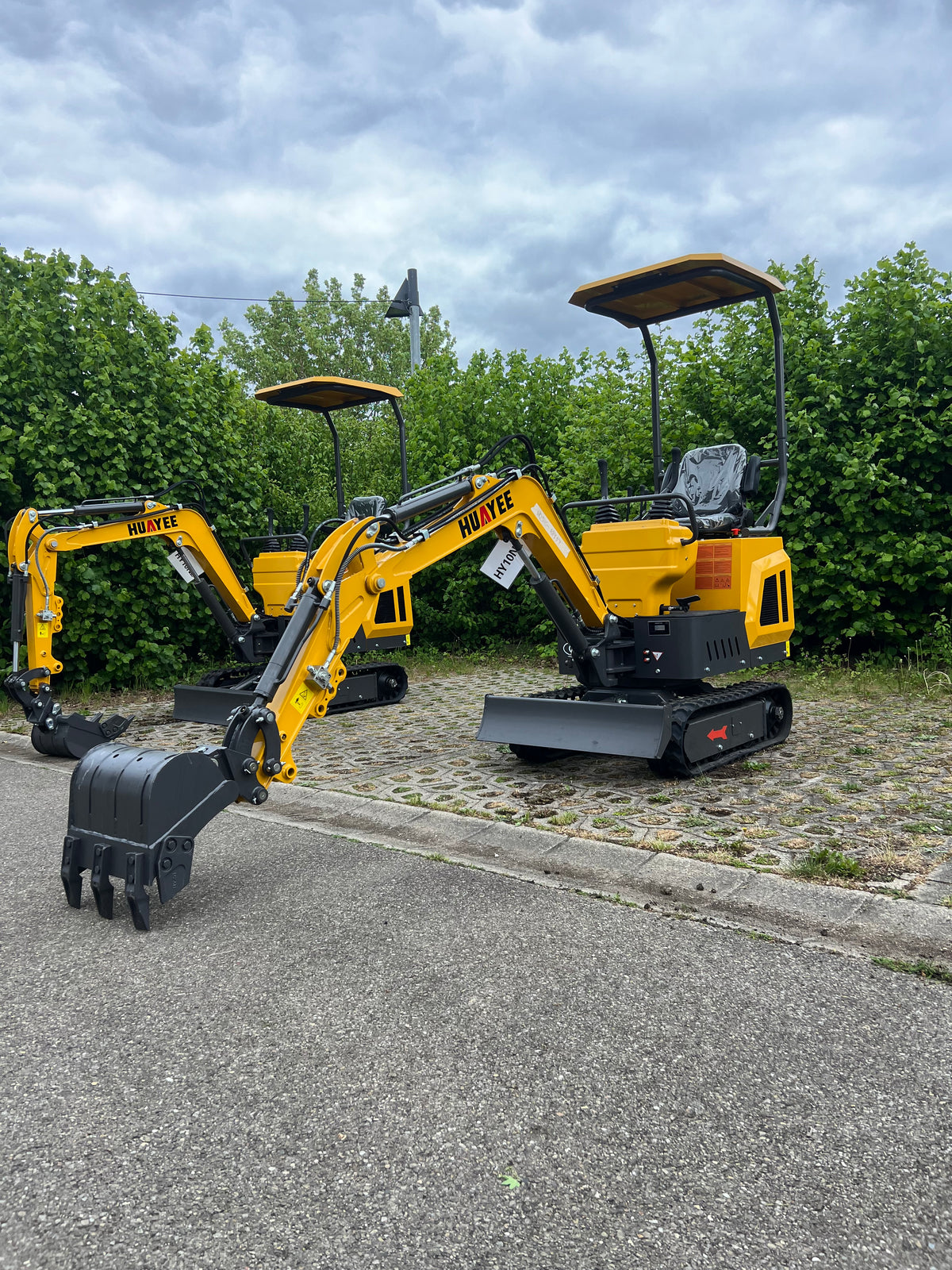 Minibagger HY10 Bagger 900kg Diesel inkl. Schnellwechsler & Zahnlöffel 7,6KW