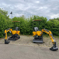 Minibagger HY10 Bagger 900kg Diesel inkl. Schnellwechsler & Zahnlöffel 7,6KW