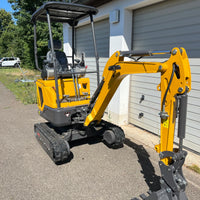 Minibagger HY16F2 Kettenbagger Kubota D722 mit Verstellfahrwerk & Schnellwechsler & 43cm Zahnlöffel