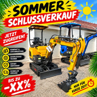 Minibagger HY10N2 - 1t, Koop 7,6KW Diesel, Schnellwechsler, 40cm Zahnlöffel
