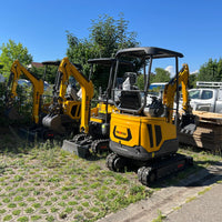 Minibagger HY16F2 Kettenbagger Kubota D722 mit Verstellfahrwerk & Schnellwechsler & 43cm Zahnlöffel